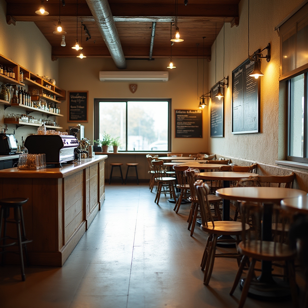 Innenansicht des Mustercafés für den Kurs